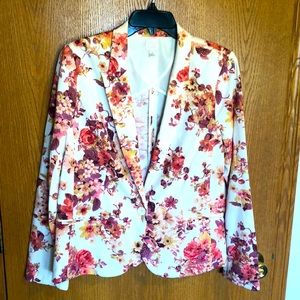 Pink Floral Blazer